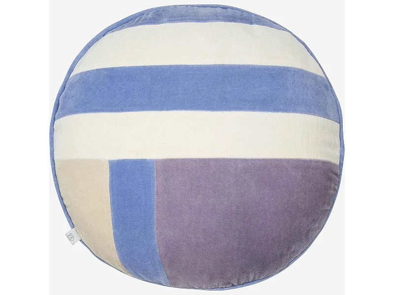 Habitat - Coussin rond en velours - 40 cm - Lilas - Prune