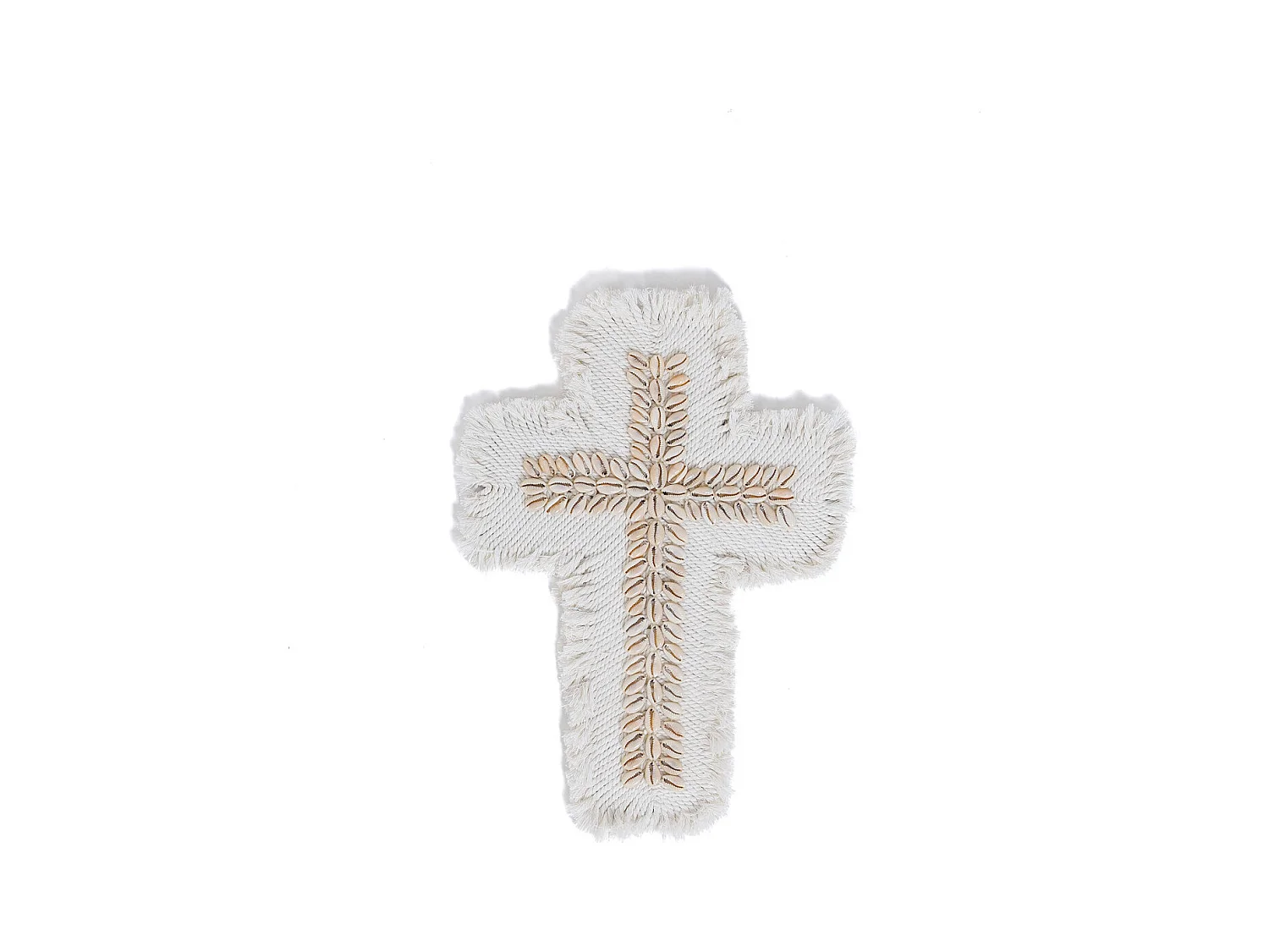 La Croix En Macramé - Blanc