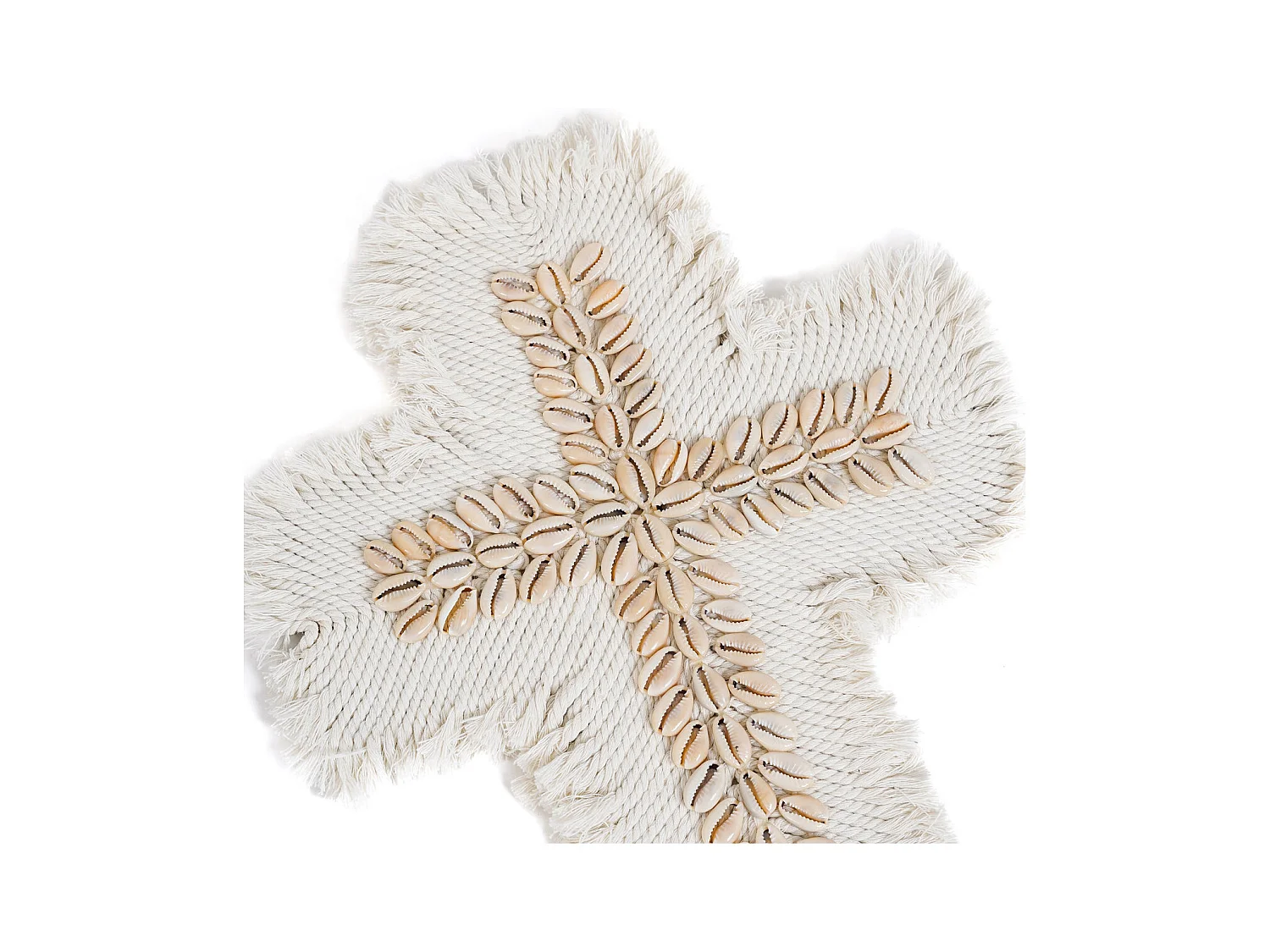 La Croix En Macramé - Blanc