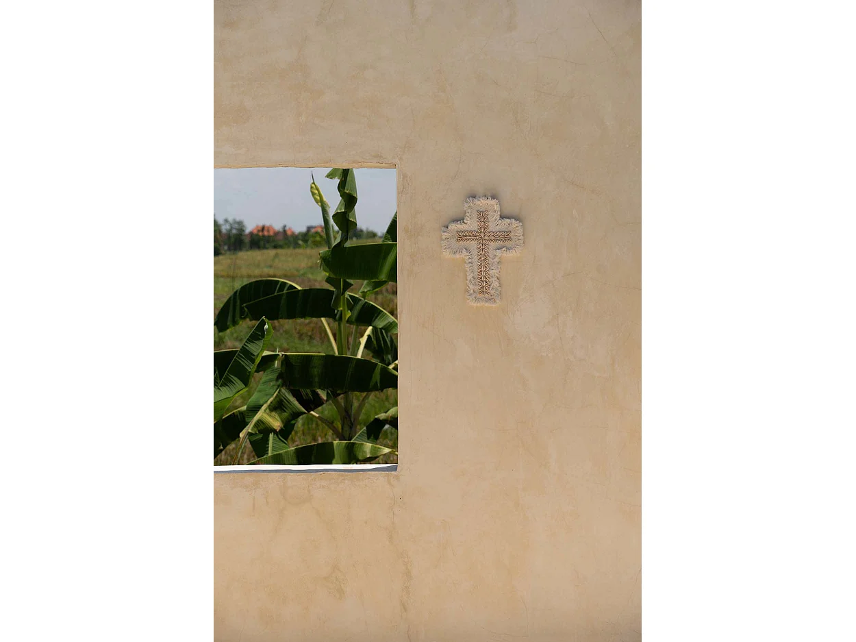 Das Makramee-Kreuz - Weiss