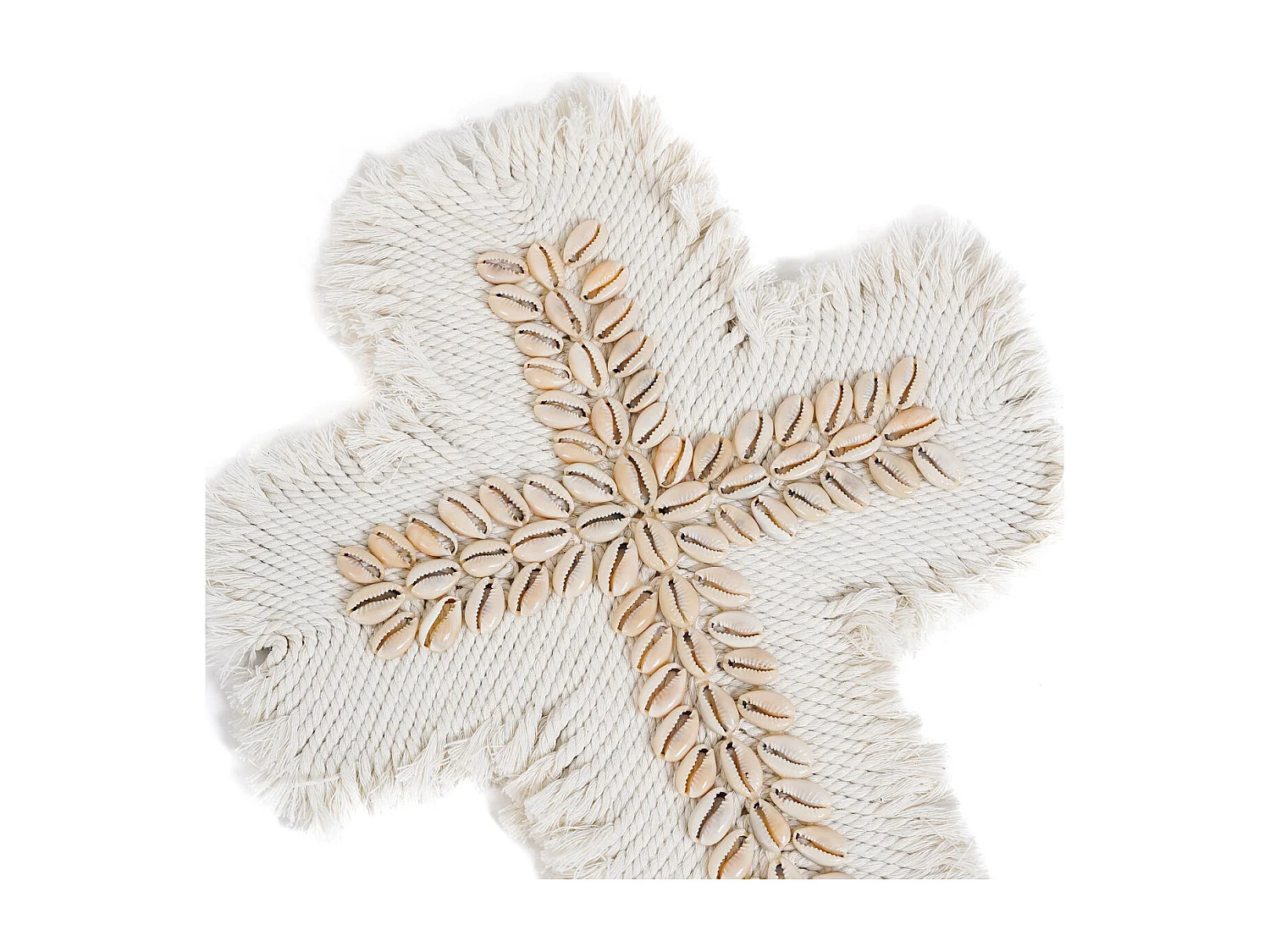 Das Makramee-Kreuz - Weiss