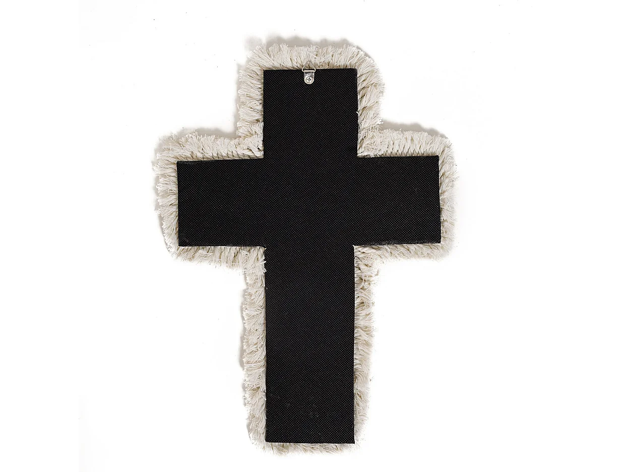 Das Makramee-Kreuz - Weiss