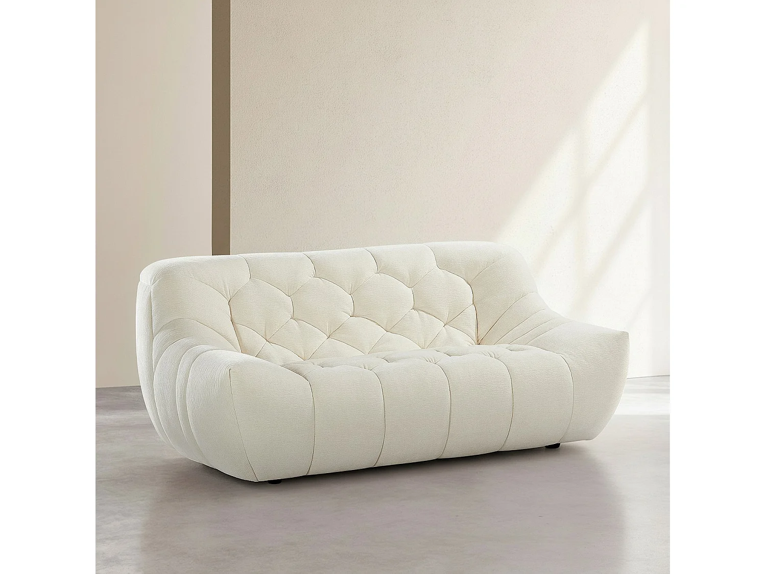 Habitat - Canapé 2 places en tissu - Écru - Melfi