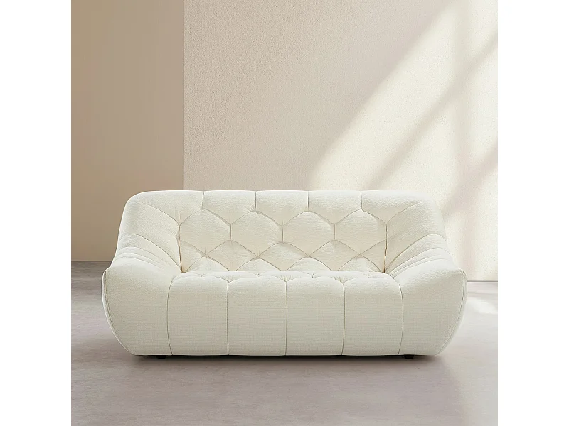 Habitat - Canapé 2 places en tissu - Écru - Melfi