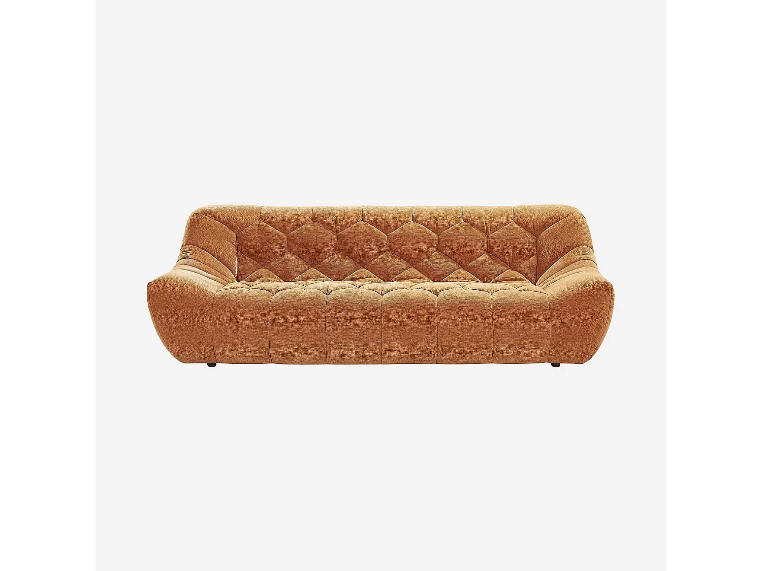 Habitat - Canapé 3 places en tissu - Terracotta - Melfi