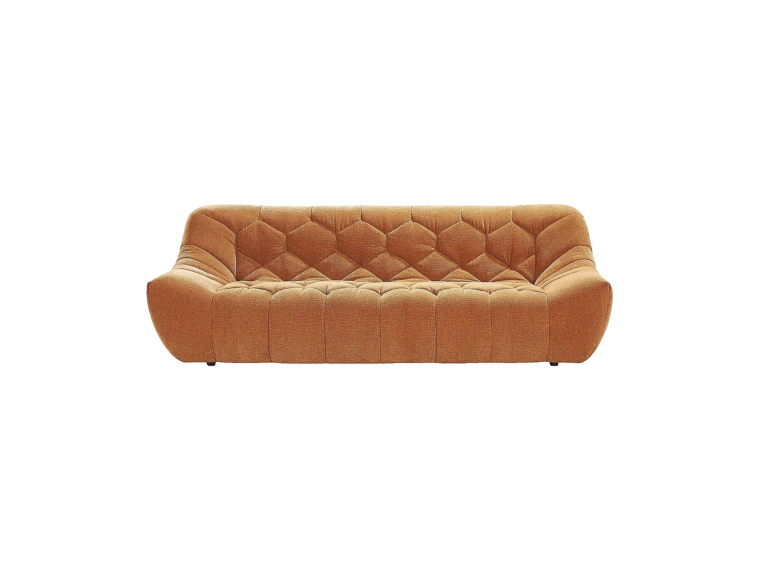 Habitat - Canapé 3 places en tissu - Terracotta - Melfi
