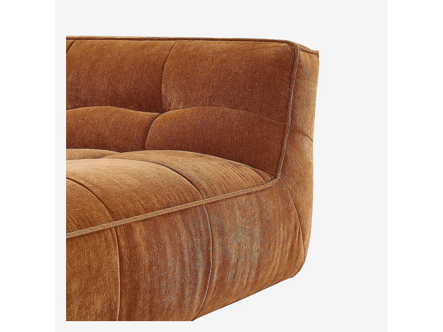 Habitat - Canapé d'angle gauche en tissu - Ocre foncé - Orieto