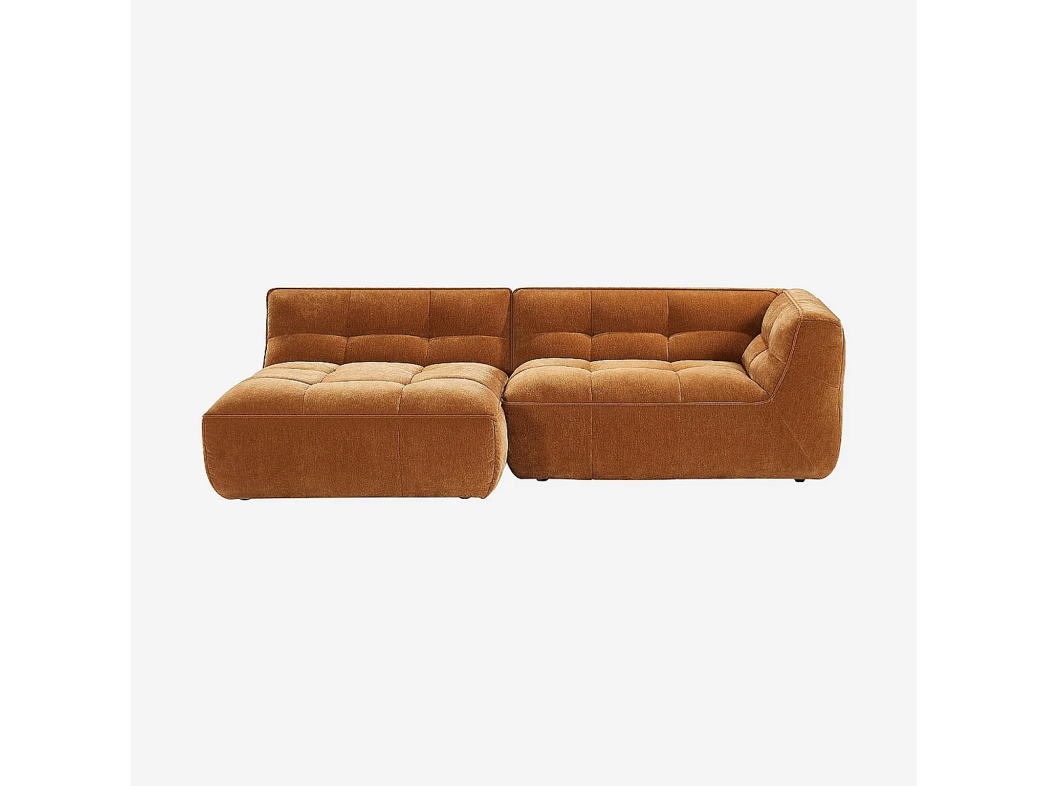Habitat - Canapé d'angle gauche en tissu - Ocre foncé - Orieto