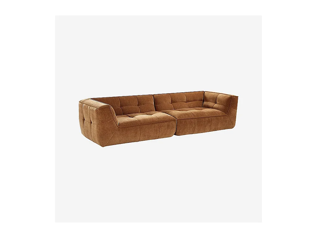 Habitat - Canapé 4 places en tissu - Ocre foncé - Orieto