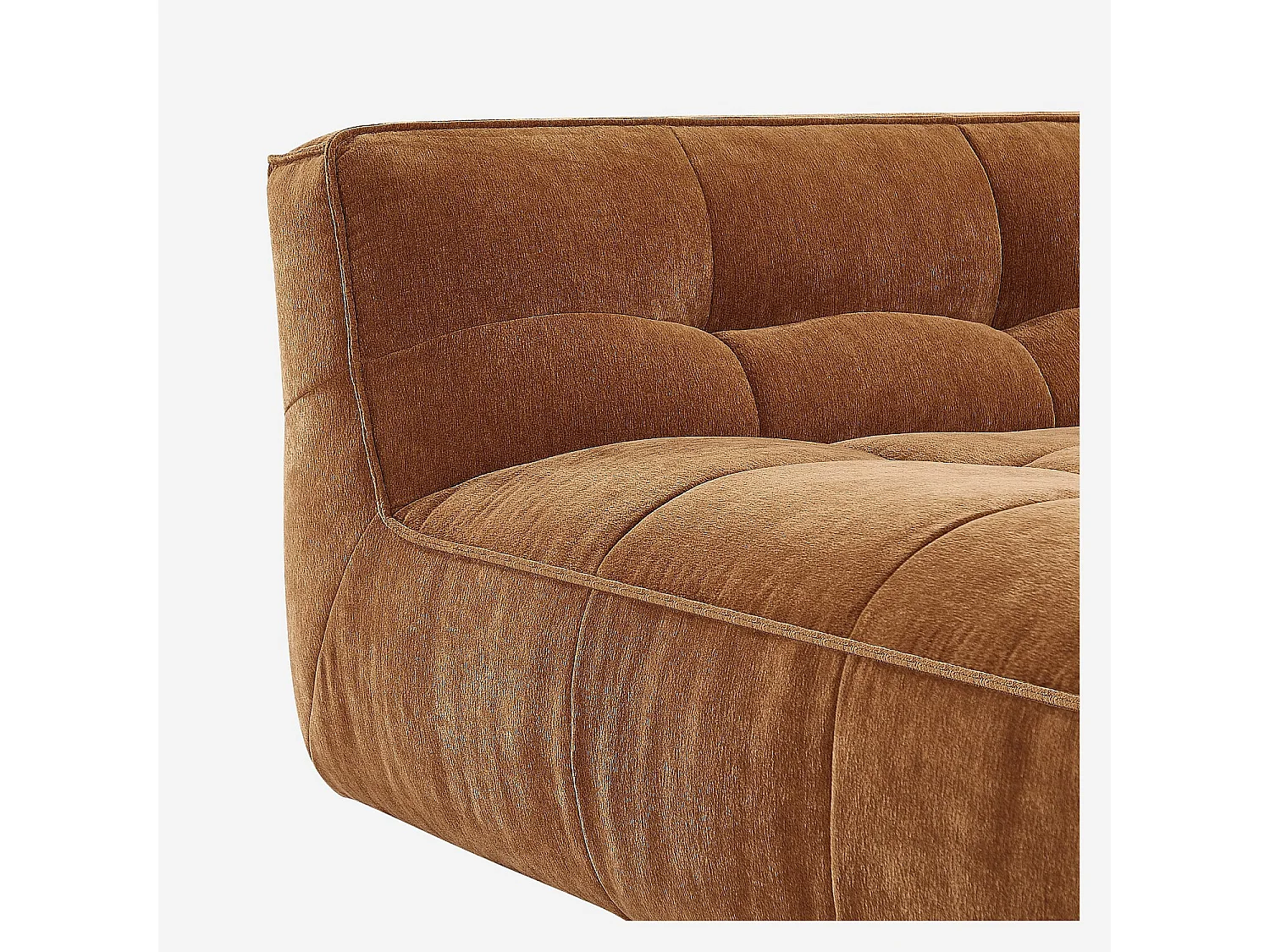 Habitat - Canapé 4 places en tissu - Ocre foncé - Orieto