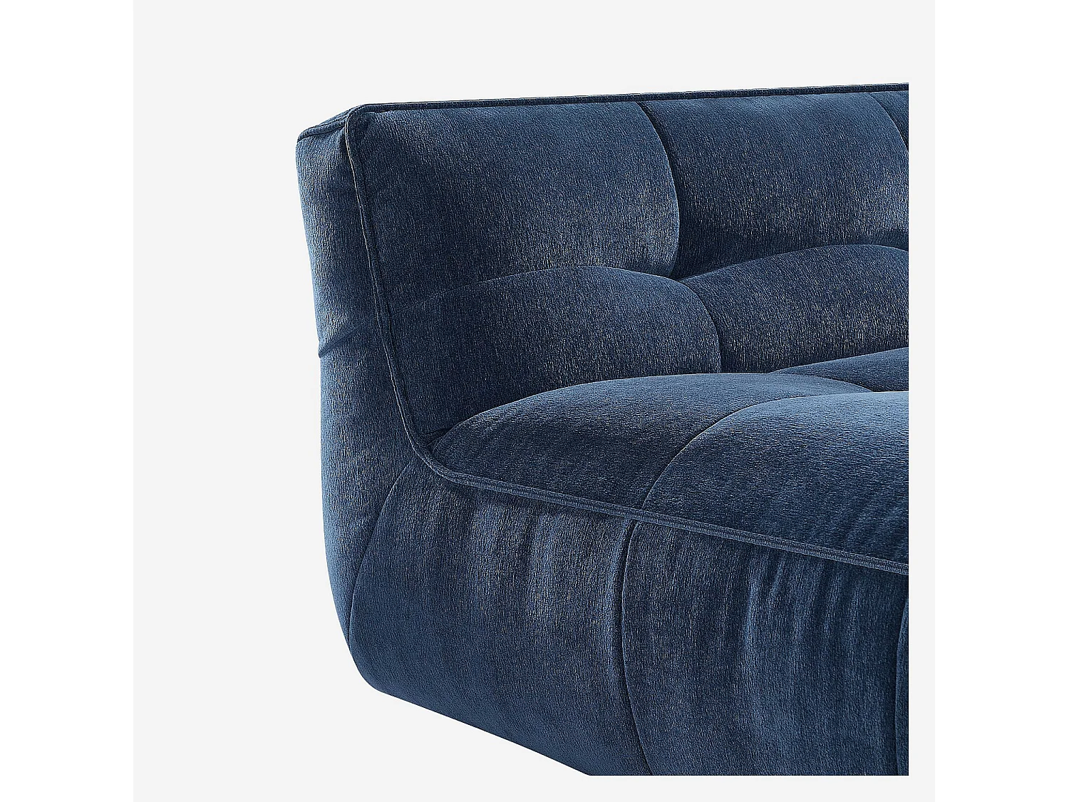 Habitat - Canapé d'angle droit en tissu - Bleu océan - Orieto