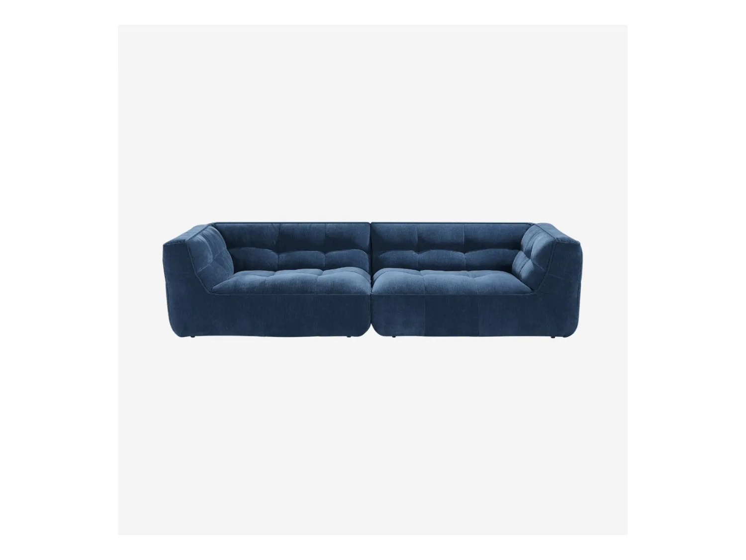 Habitat - Canapé 4 places en tissu - Bleu océan - Orieto