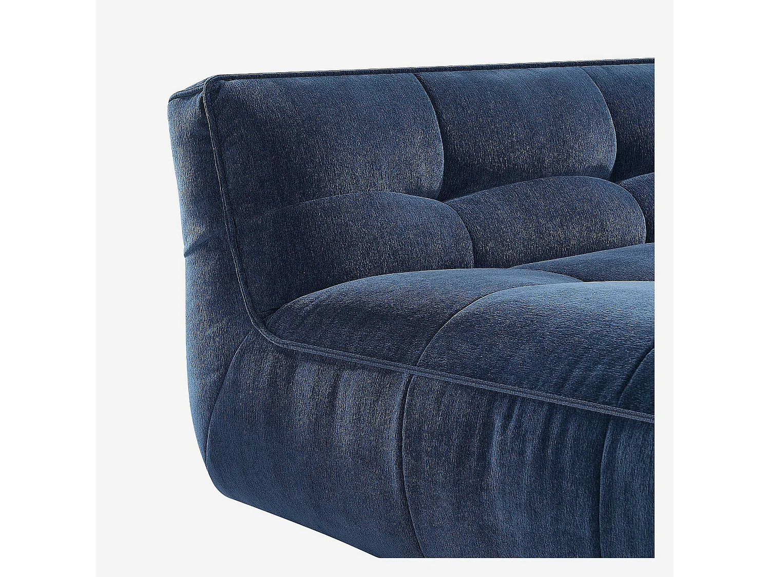 Canapé 4 places en tissu - Bleu océan