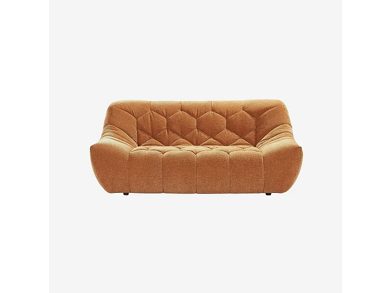 Habitat - Canapé 2 places en tissu - Terracotta - Melfi