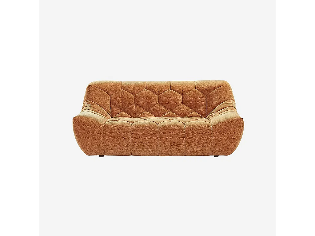 Habitat - Canapé 2 places en tissu - Terracotta - Melfi