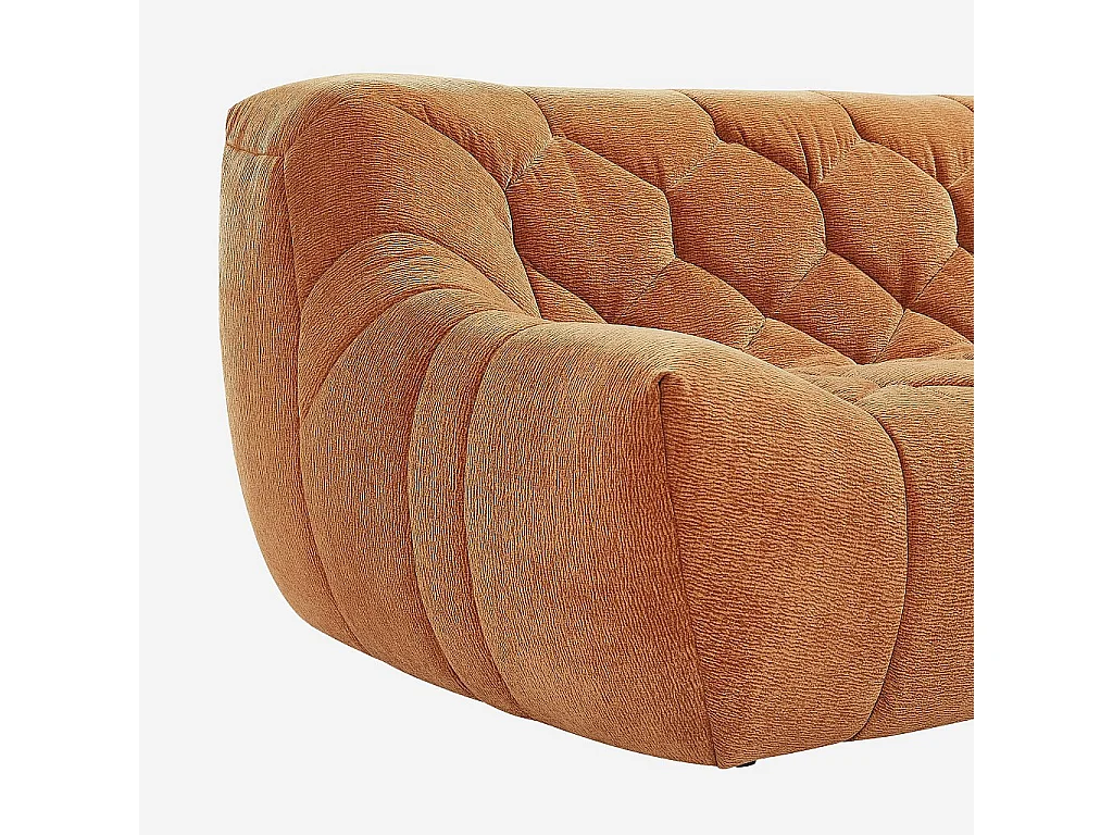 Habitat - Canapé 2 places en tissu - Terracotta - Melfi