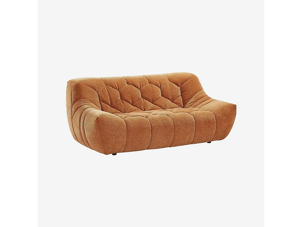 Habitat - Canapé 2 places en tissu - Terracotta - Melfi