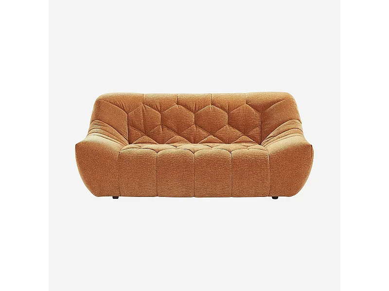 Habitat - Canapé 2 places en tissu - Terracotta - Melfi