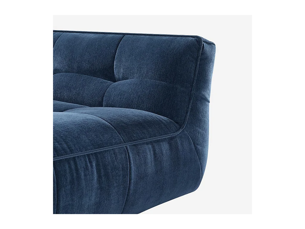 Habitat - Canapé d'angle gauche en tissu - Bleu océan - Orieto