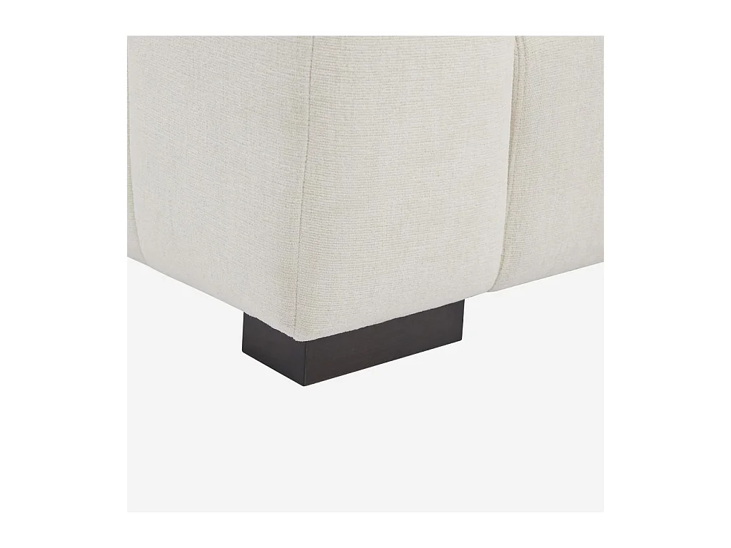 Habitat - Canapé d'angle gauche en tissu garni de plumes - Ivoire - Alfama