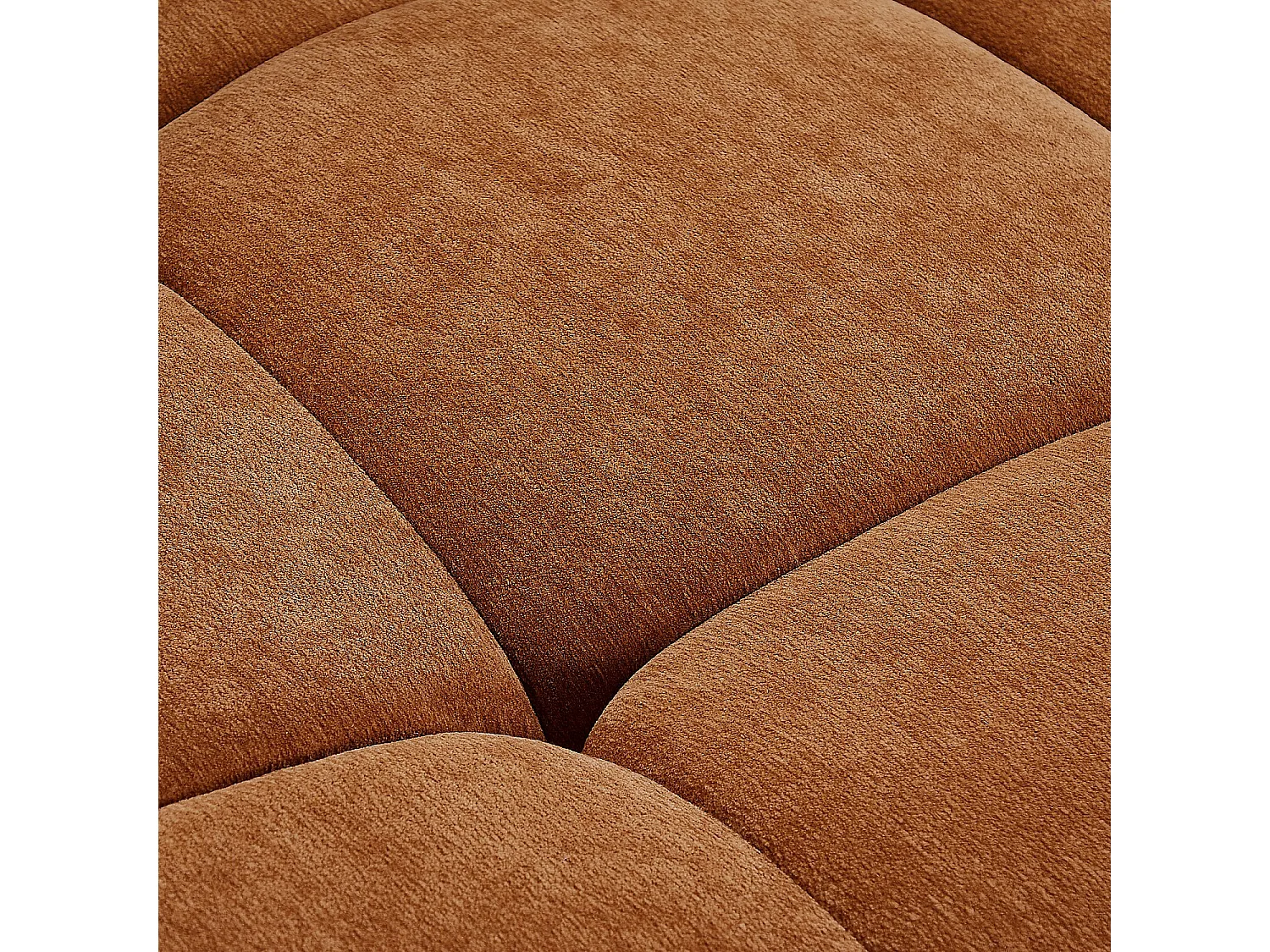 Canapé d'angle droit en tissu - Ocre foncé