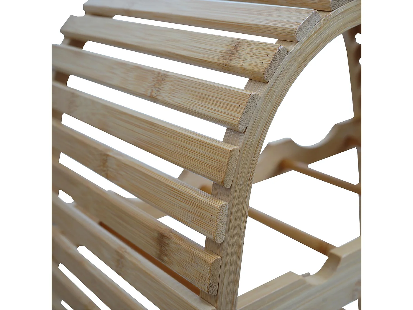 Bambus Weinregal MCW-N85, Weinständer Flaschenregal für 14 Flaschen, FSC®-zertifiziert 85x46x25cm