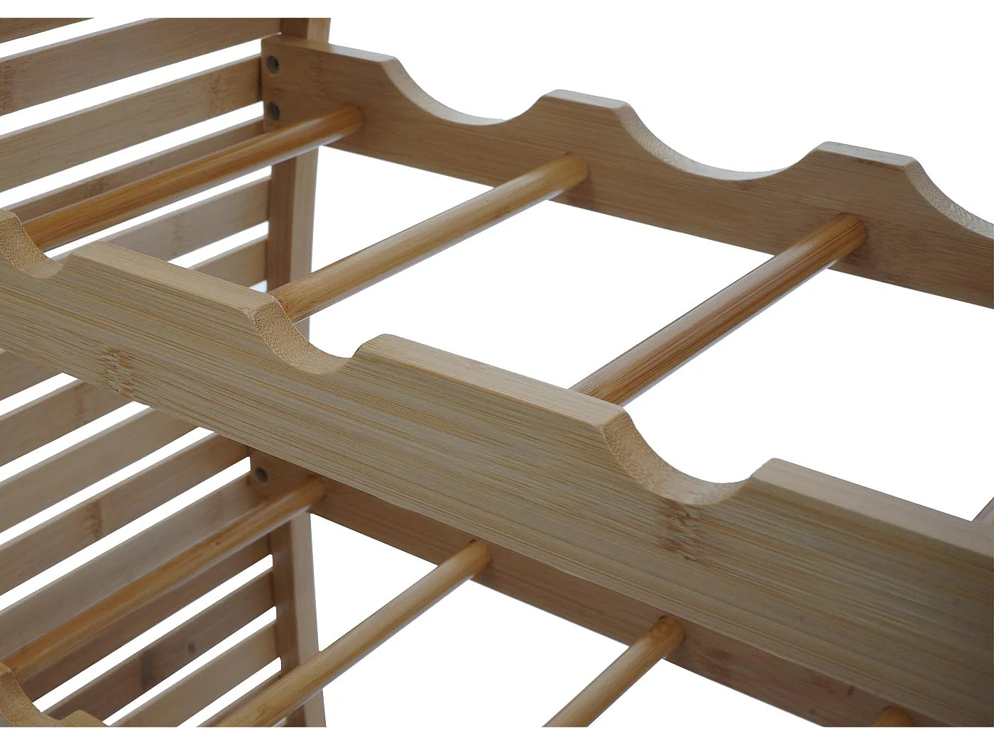 Bambus Weinregal MCW-N85, Weinständer Flaschenregal für 14 Flaschen, FSC®-zertifiziert 85x46x25cm