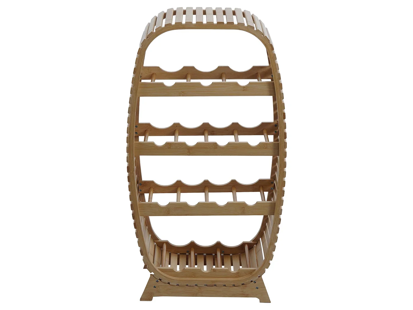 Bambus Weinregal MCW-N85, Weinständer Flaschenregal für 14 Flaschen, FSC®-zertifiziert 85x46x25cm