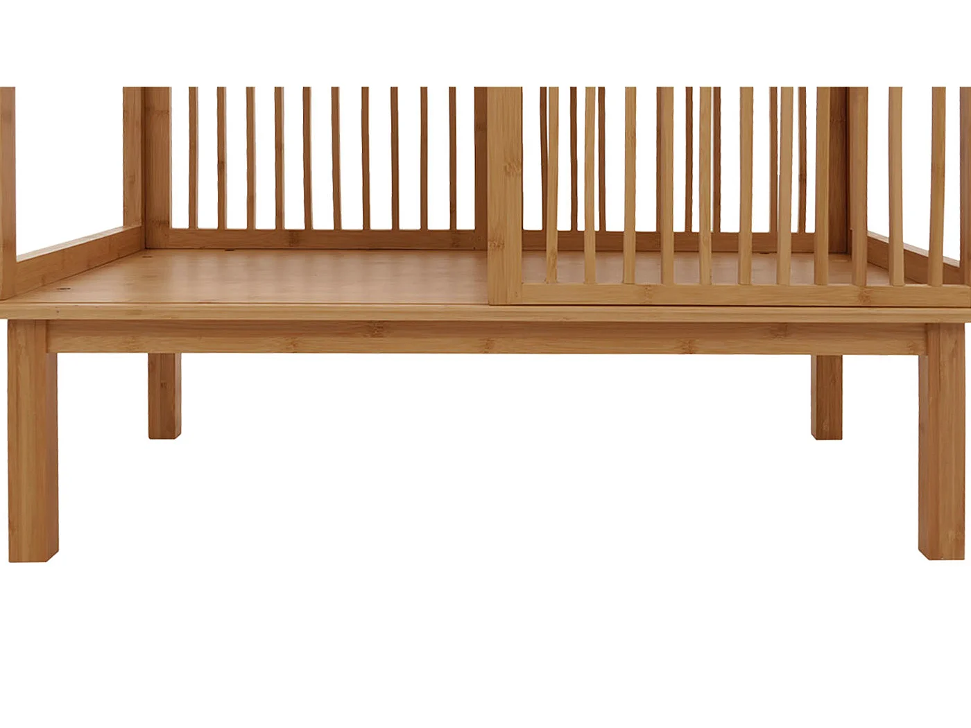 Bambus Standregal MCW-N81, Badezimmerschrank Badschrank Badregal Kommode, 5 Regalböden Schiebetür FSC® 186x80x45cm