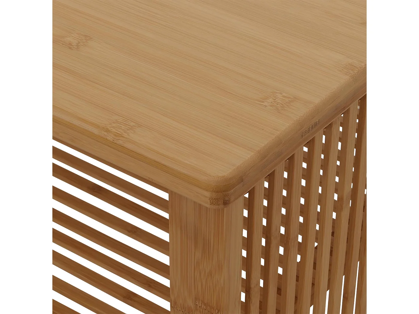 Bambus Couchtisch MCW-N80, Wohnzimmertisch Tisch Sofatisch Beistelltisch, Ablagefach FSC®-zertifiziert 46x97x55cm