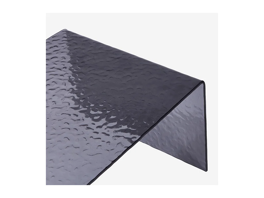 Habitat - Table basse rectangulaire en verre trempé bullé - Gris fumé - Izlana