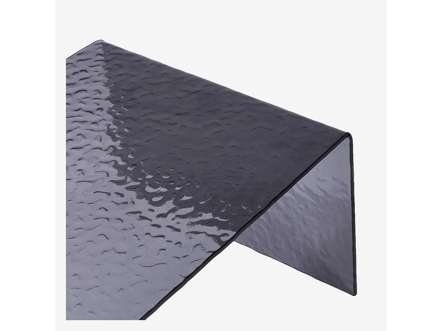 Habitat - Table basse rectangulaire en verre trempé bullé - Gris fumé - Izlana