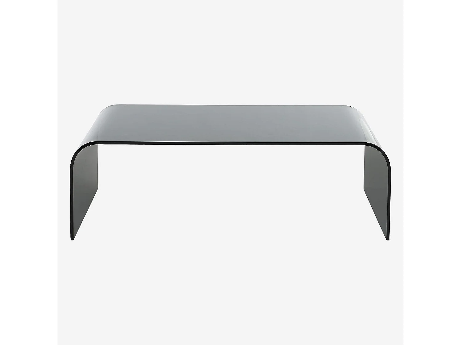 Habitat - Table basse rectangulaire en verre - Gris fumé - Tasilak