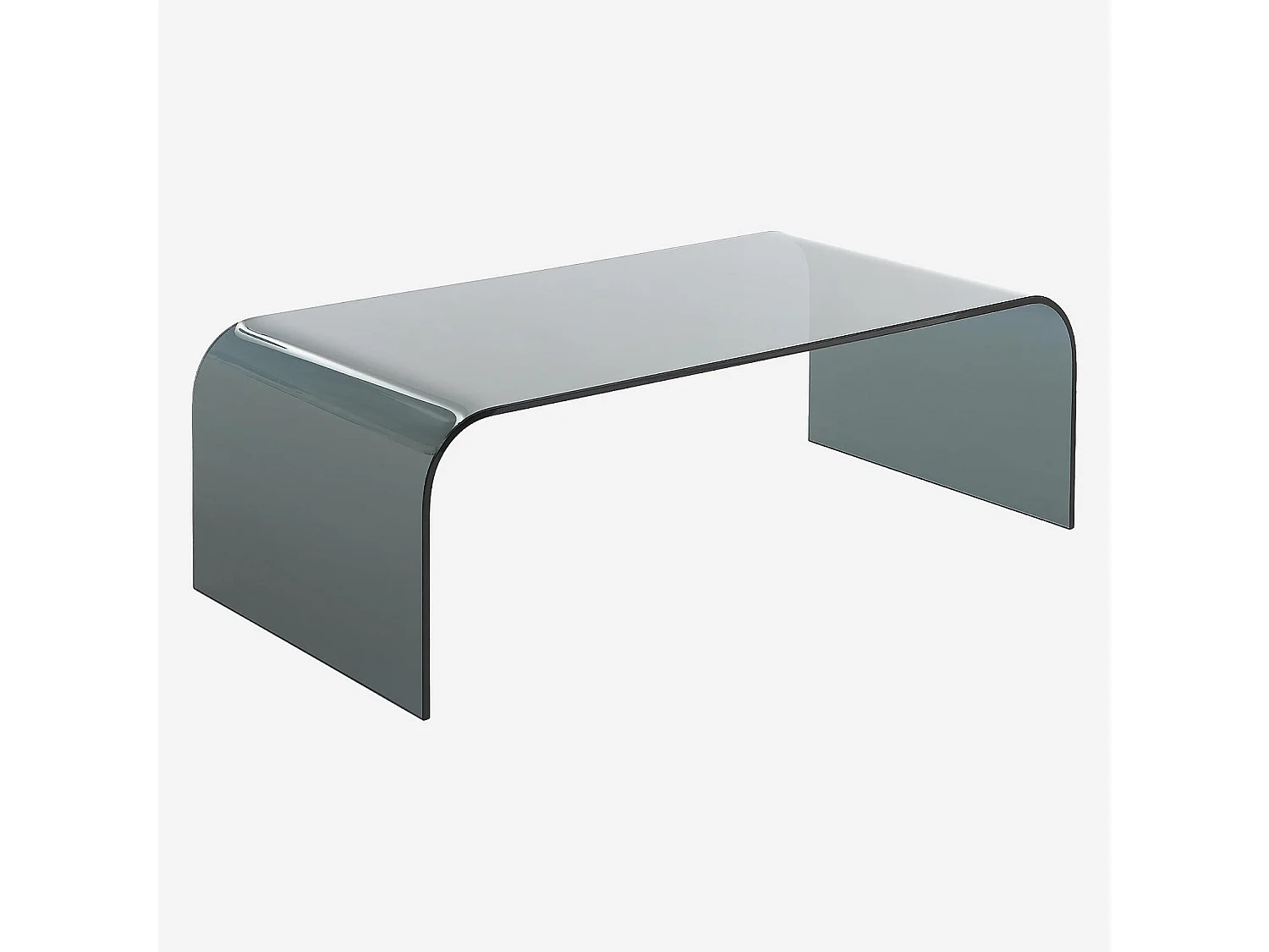Habitat - Table basse rectangulaire en verre - Gris fumé - Tasilak