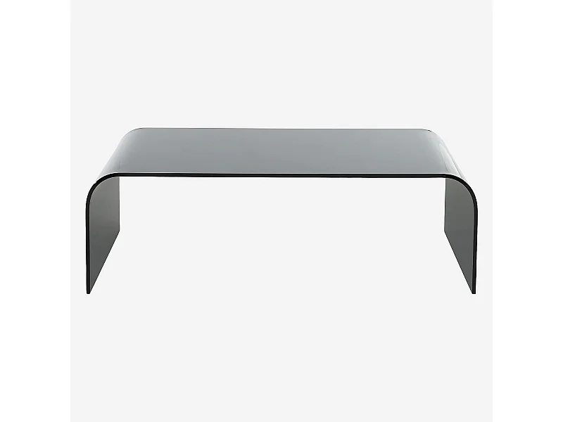 Habitat - Table basse rectangulaire en verre - Gris fumé - Tasilak