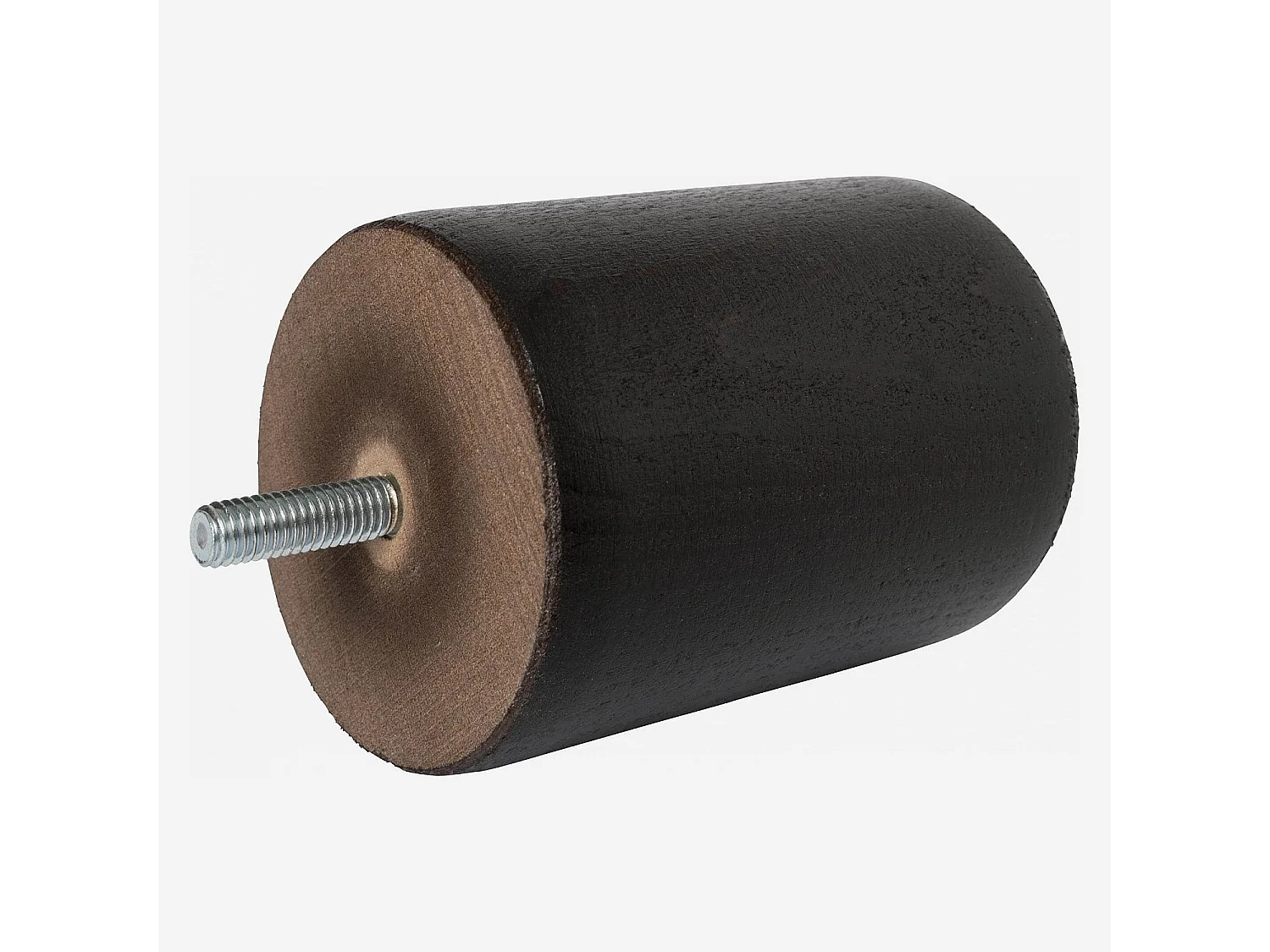 Habitat - Set de 4 pieds de lit universels cylindriques en hêtre - 8,5 cm - Noir - Quatro