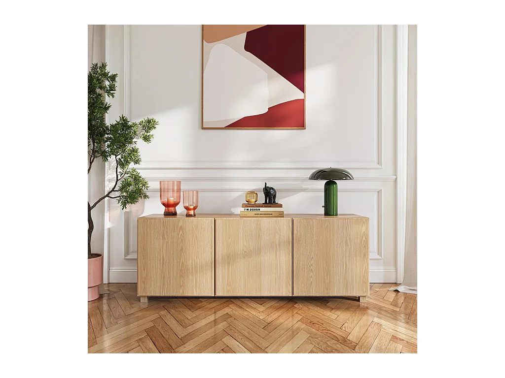 Habitat - Buffet bas 3 portes en chêne - Naturel - Design by Hélèna Pille - Drio