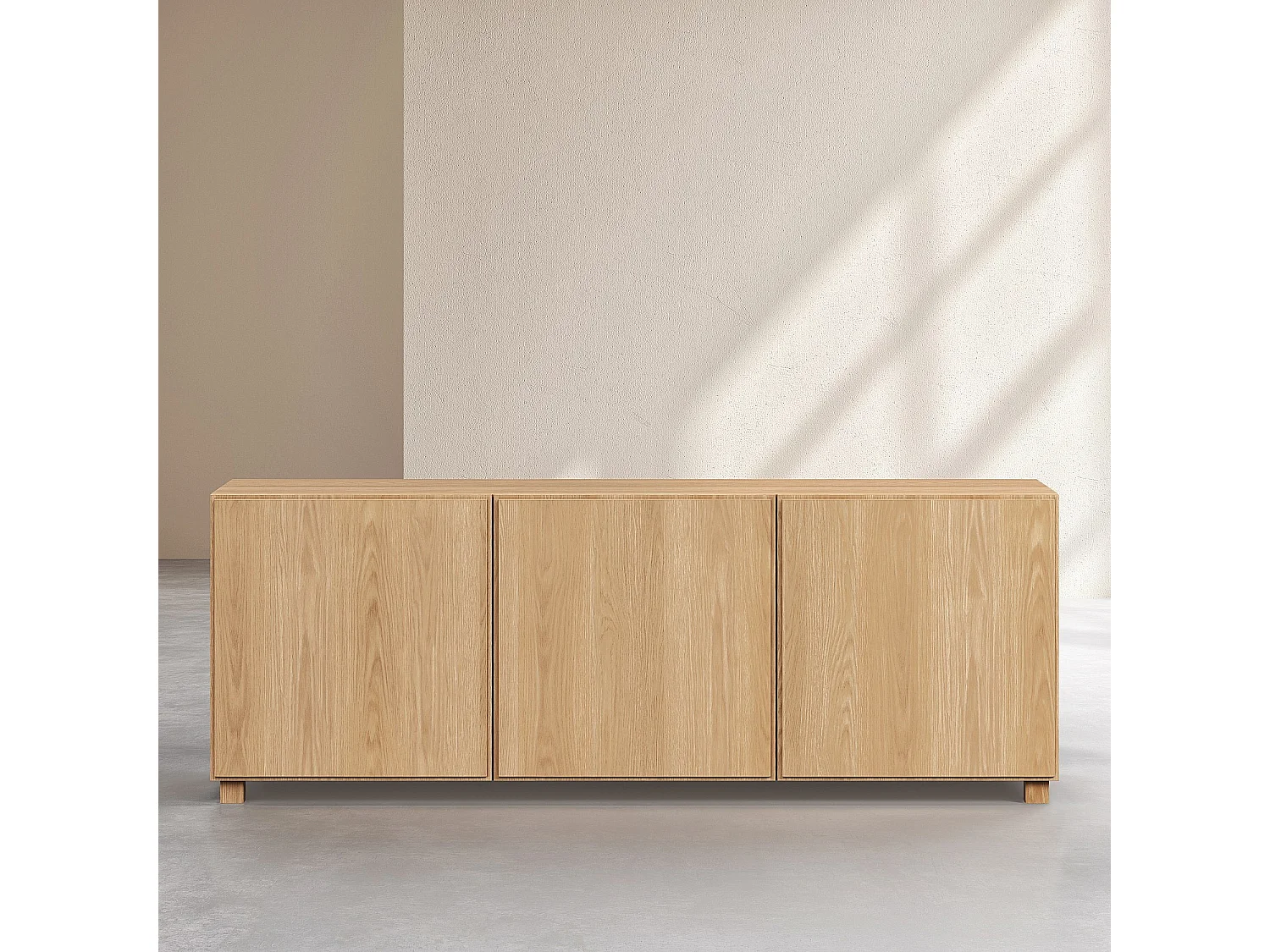 Buffet bas 3 portes en chêne - Naturel - Design by Hélèna Pille