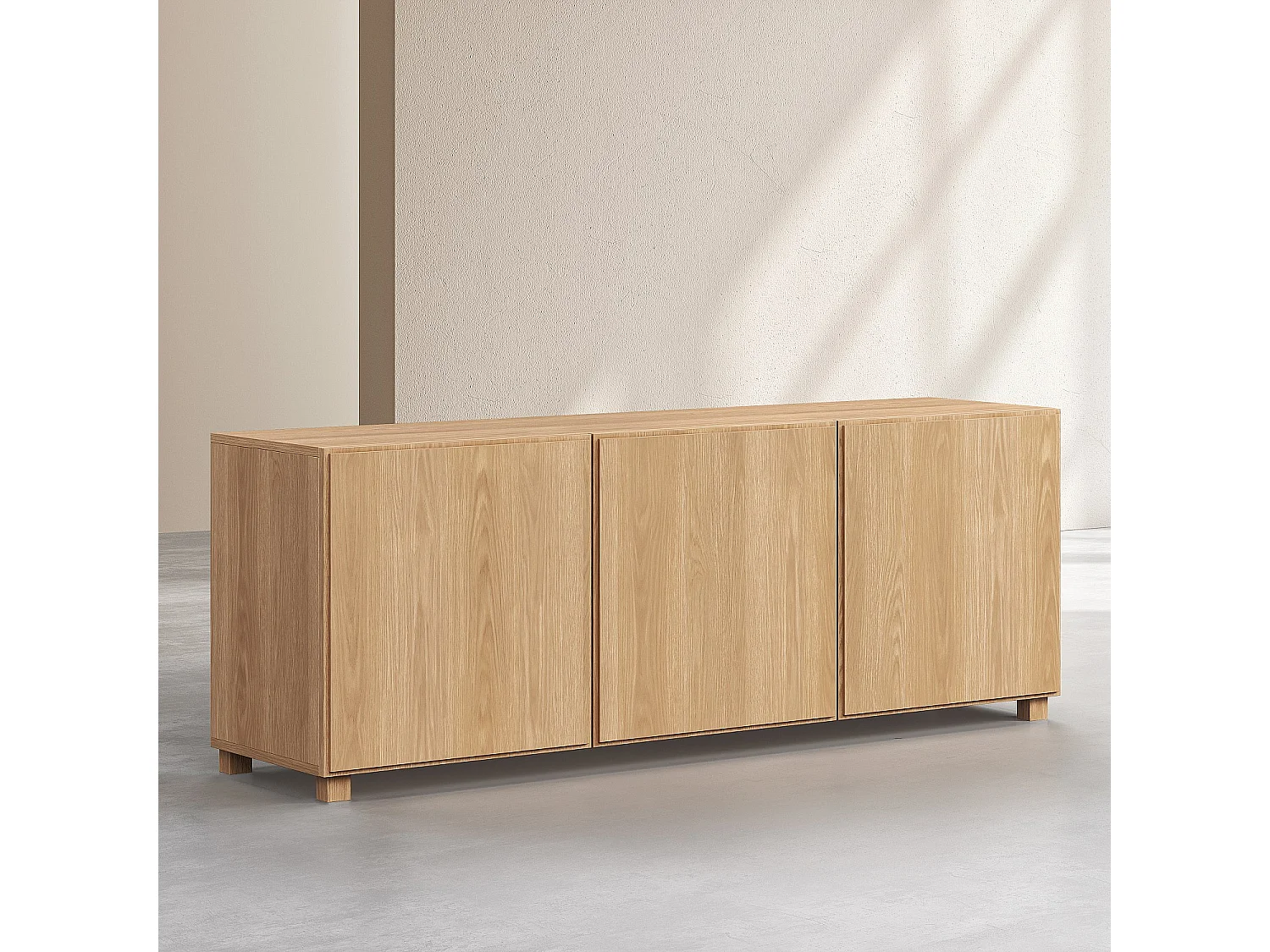 Buffet bas 3 portes en chêne - Naturel - Design by Hélèna Pille
