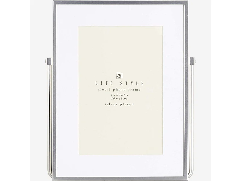 Habitat - Cadre à poser en métal - 10 x 15 cm - Argent - Okina