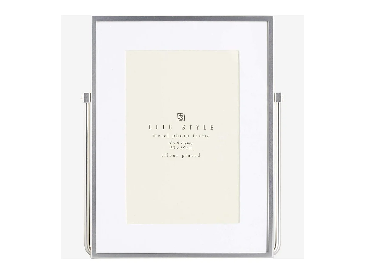 Habitat - Cadre à poser en métal - 10 x 15 cm - Argent - Okina