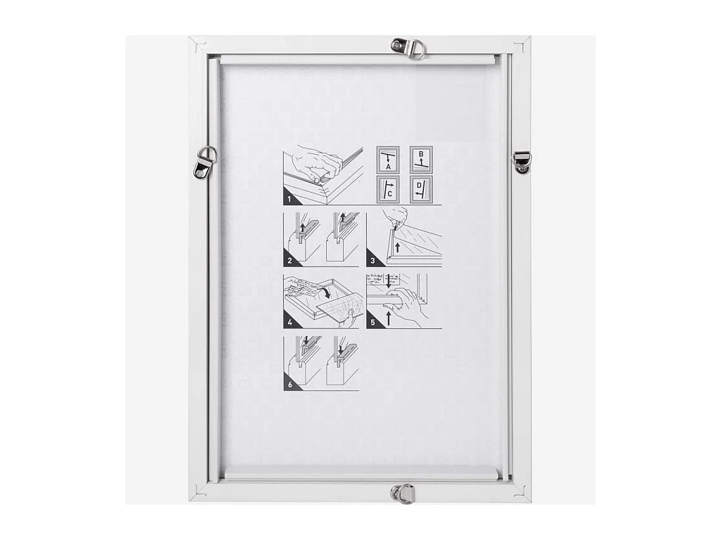 Habitat - Cadre mural en bois - A4 - Blanc - Bacall