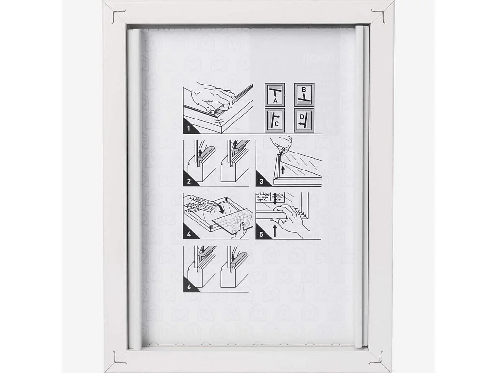 Habitat - Cadre à poser en bois 13 x 18 cm - Blanc - Bacall