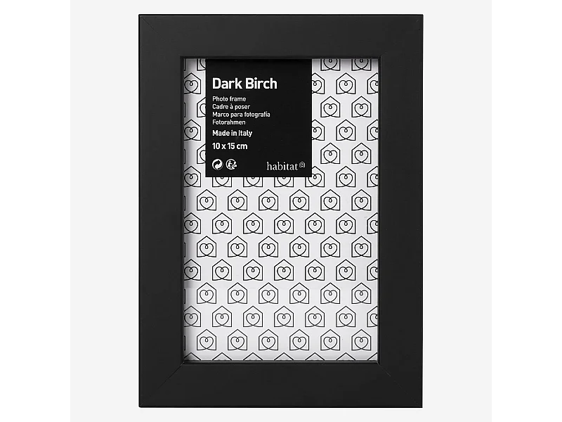 Habitat - Cadre à poser en bois - 10 x 15 cm - Noir - Dark birch