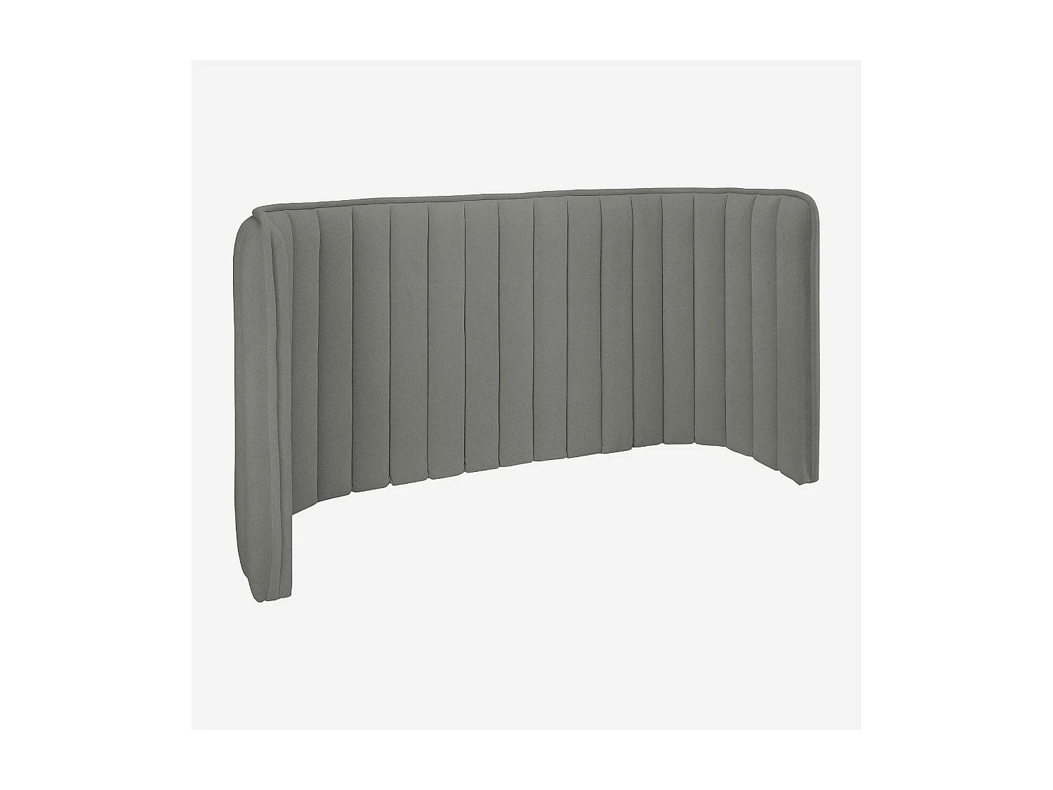 Tête de lit en tissu 244 x 102 cm - Gris galet