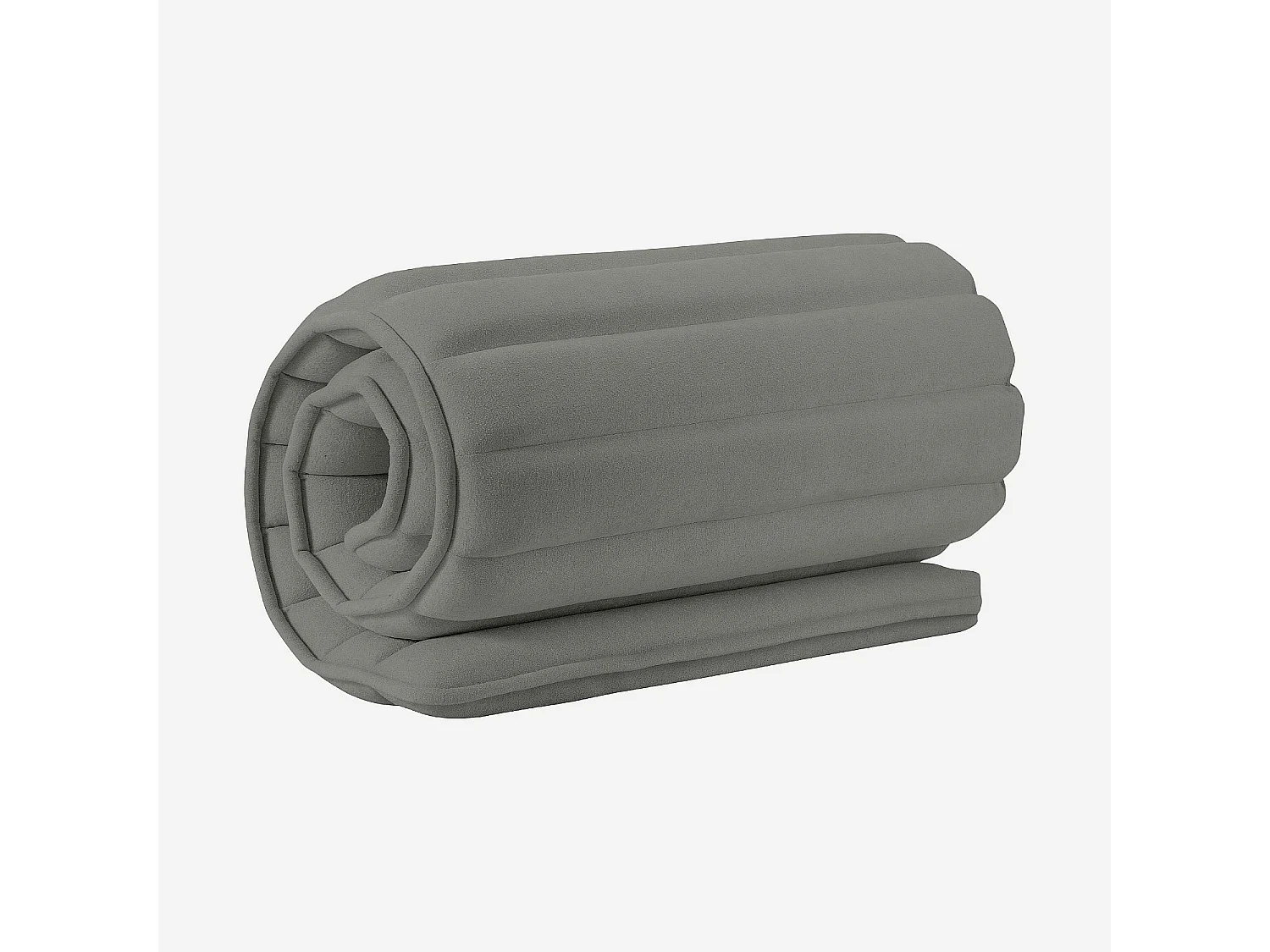 Tête de lit en tissu 244 x 102 cm - Gris galet