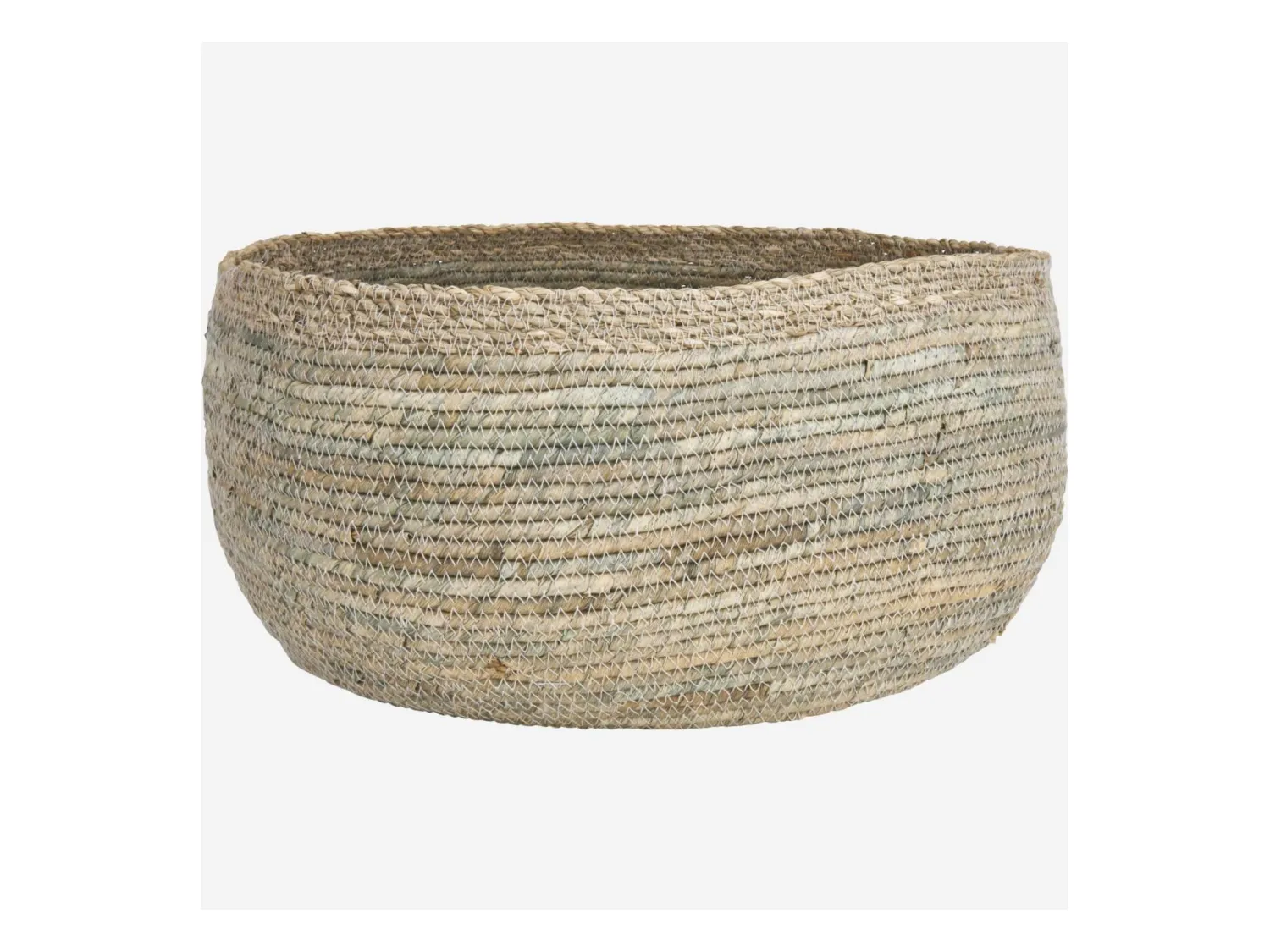 Habitat - Panier en jonc de mer - 38 x 22 cm - Vert - Ussar