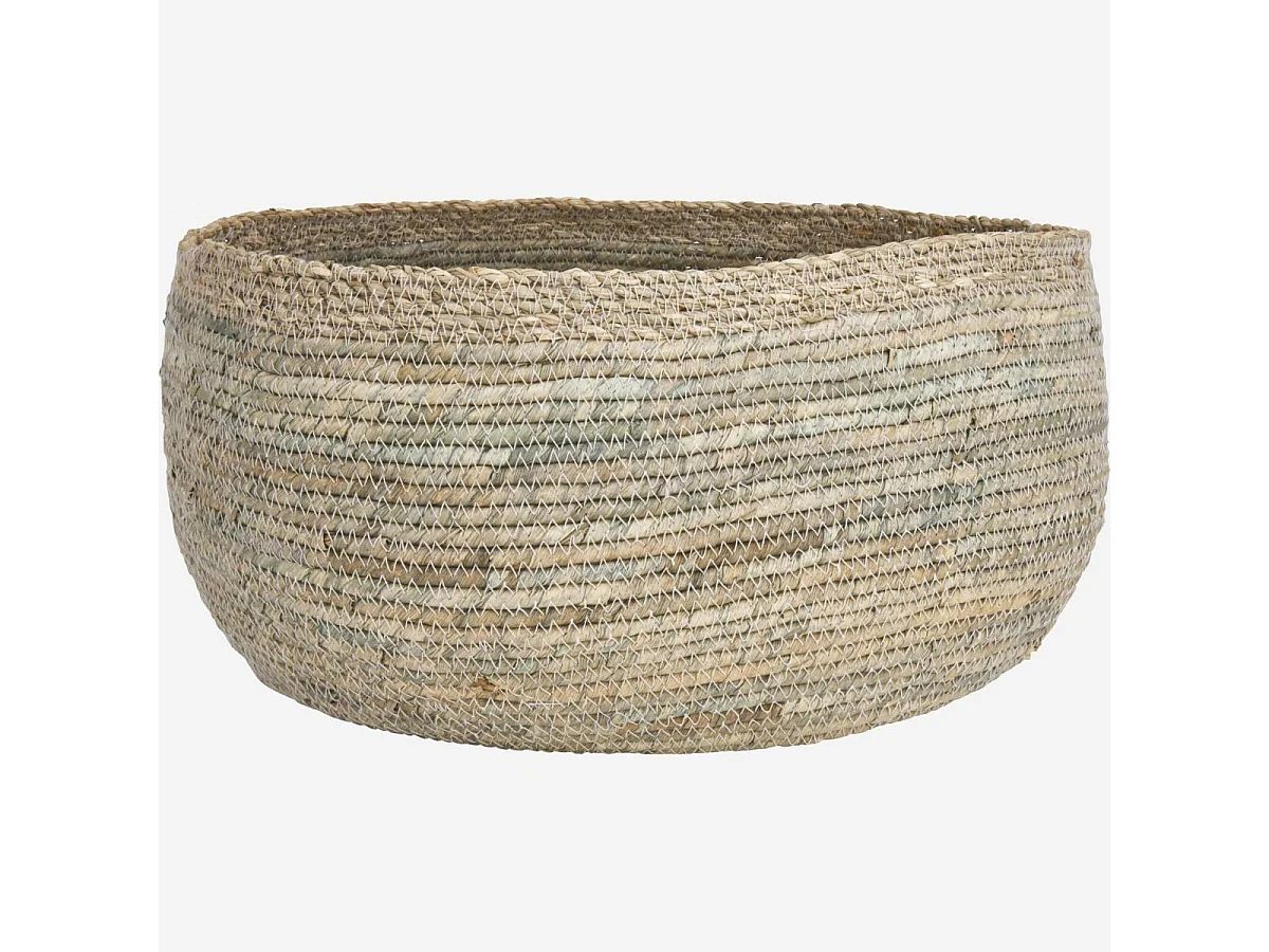 Habitat - Panier en jonc de mer - 38 x 22 cm - Vert - Ussar