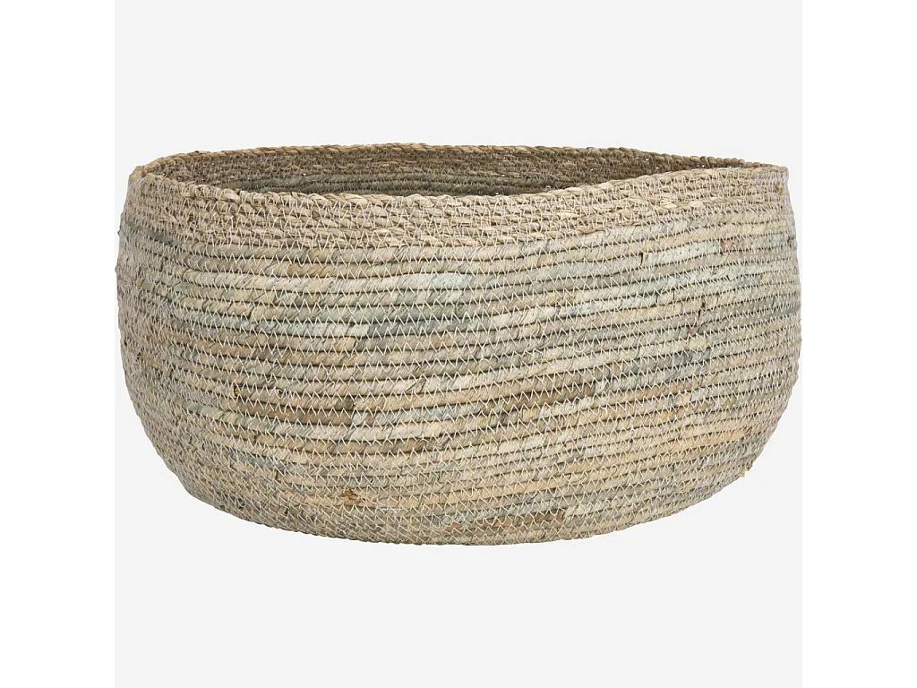 Habitat - Panier en jonc de mer - 38 x 22 cm - Vert - Ussar