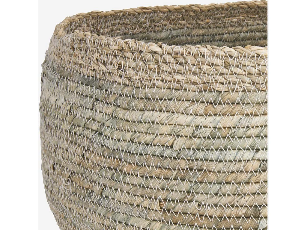 Habitat - Panier en jonc de mer - 38 x 22 cm - Vert - Ussar